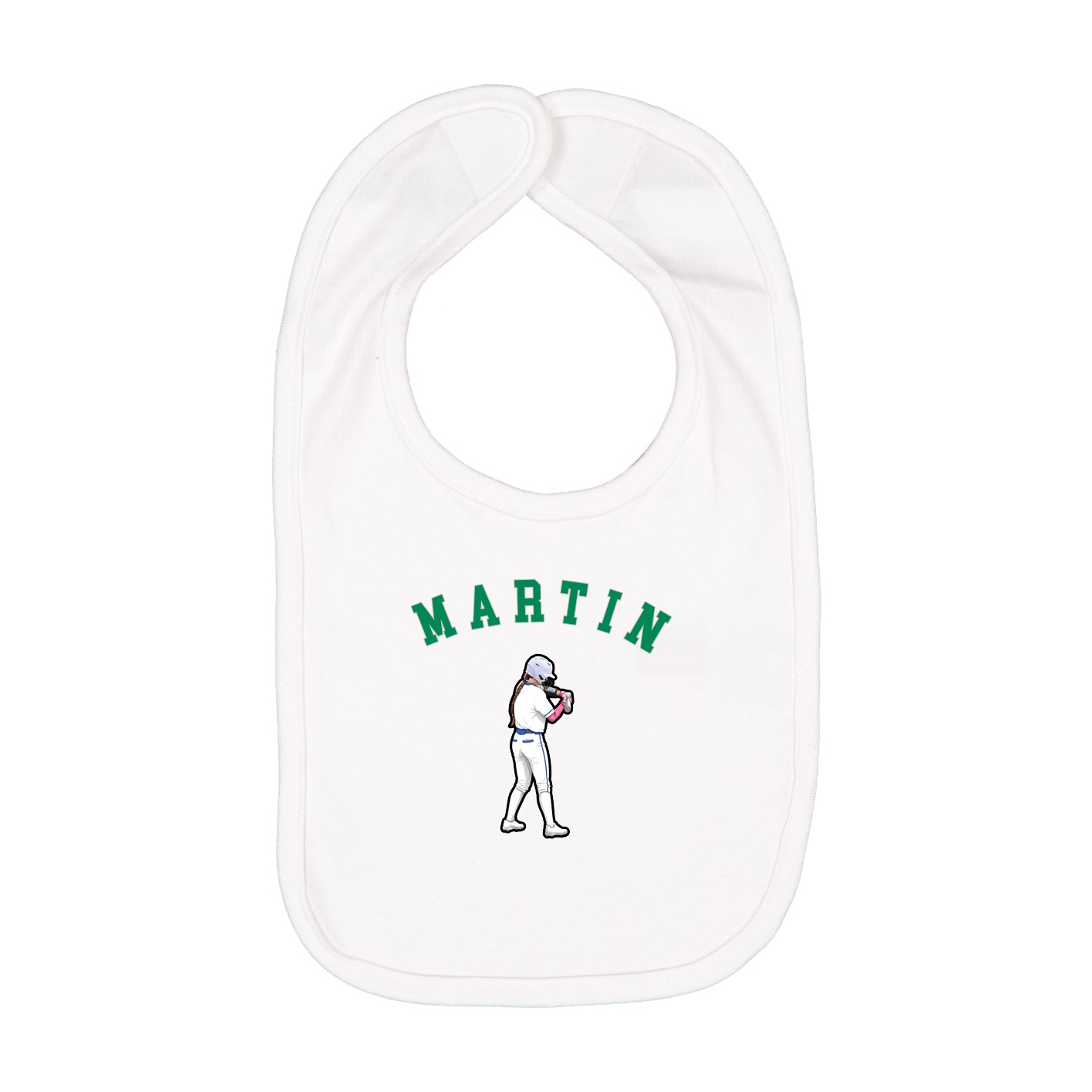 Infant Bib — Shirsey Arch in White
