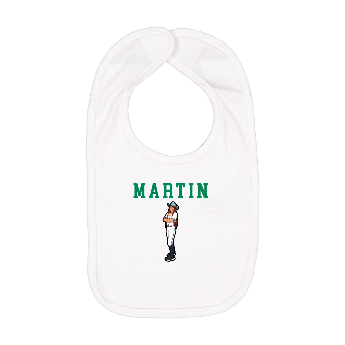 Infant Bib — Shirsey in White