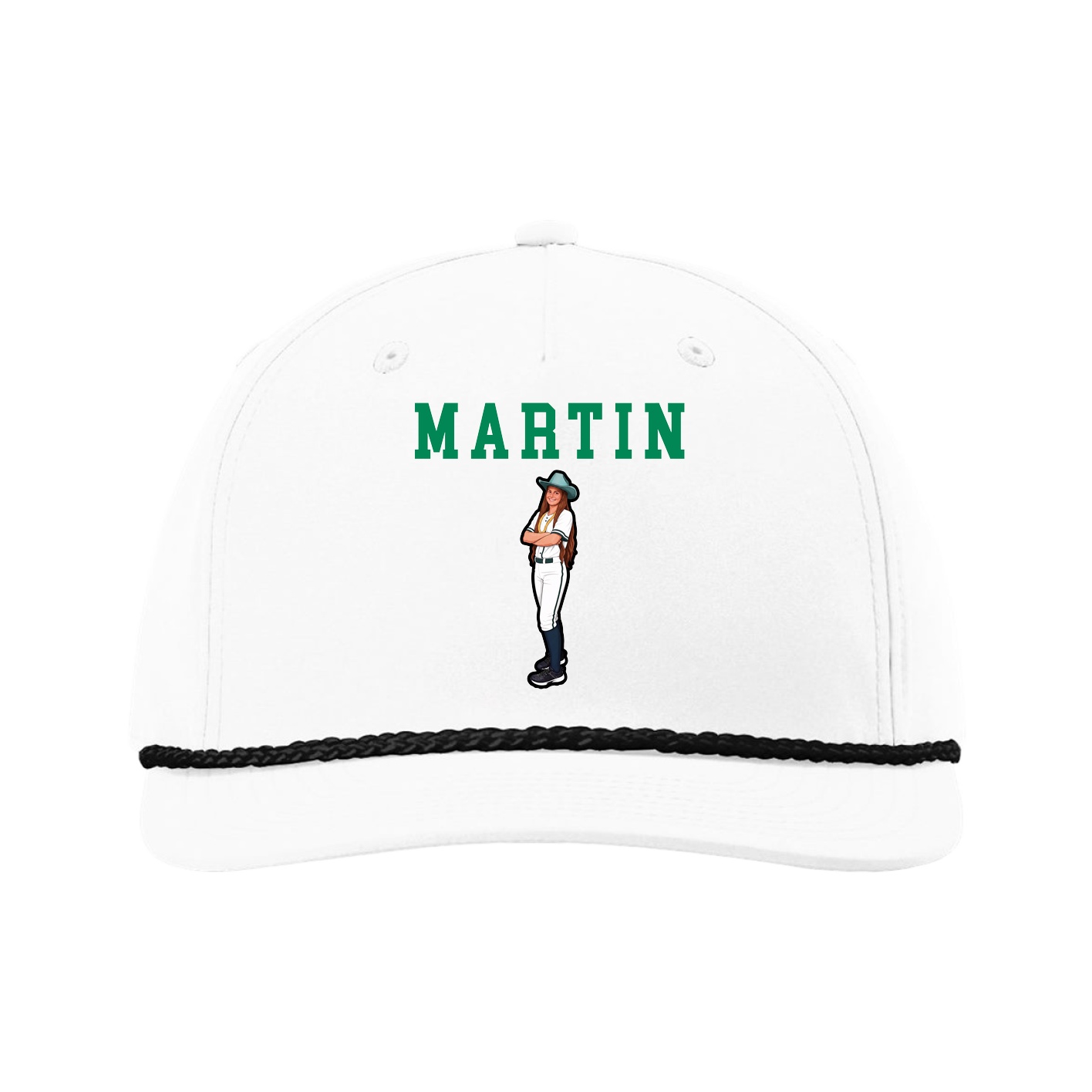 Five-Panel Classic Rope Cap — Shirsey in White