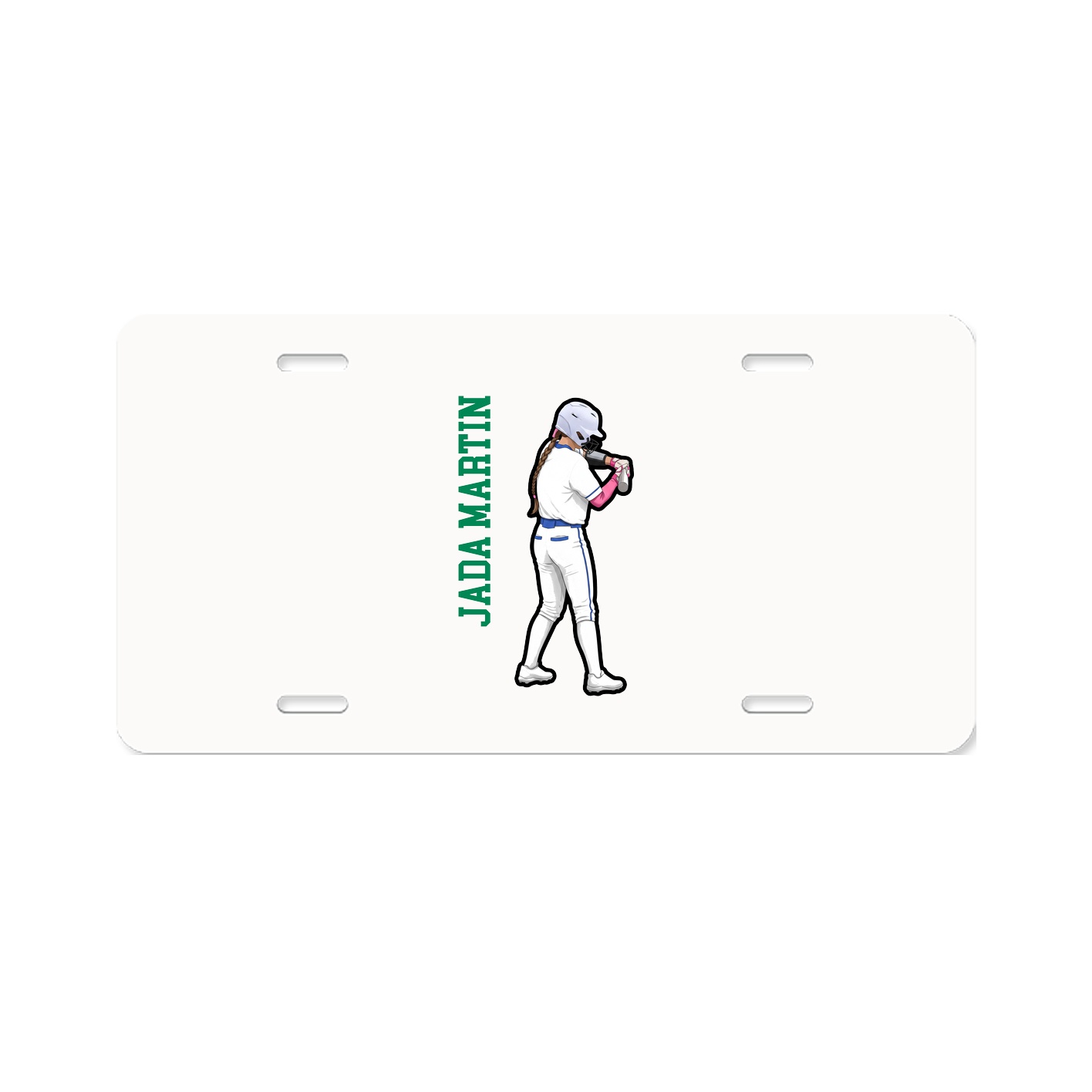 License Plate — Name Vertical in Classic
