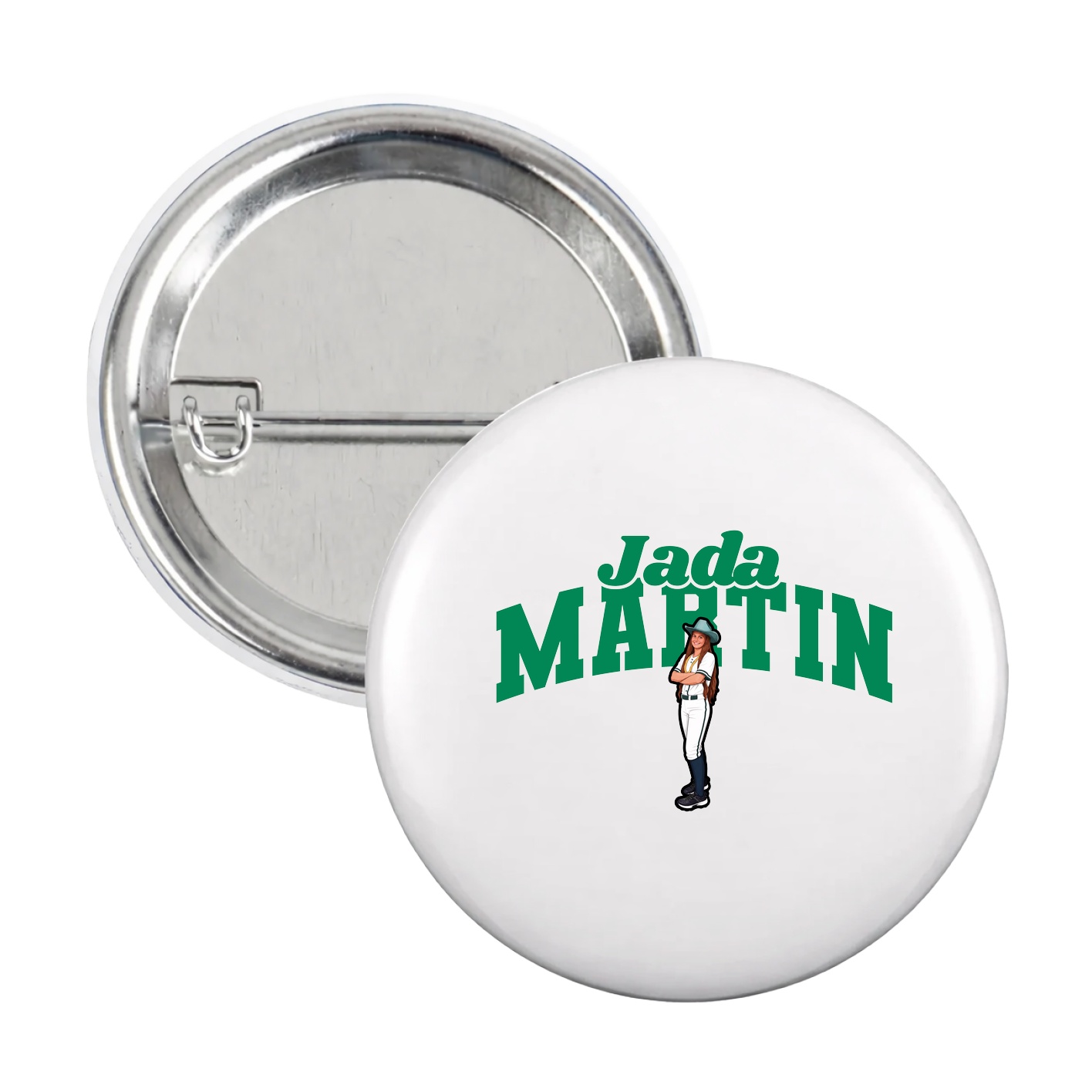 Game Day Button — Signature Arch in White