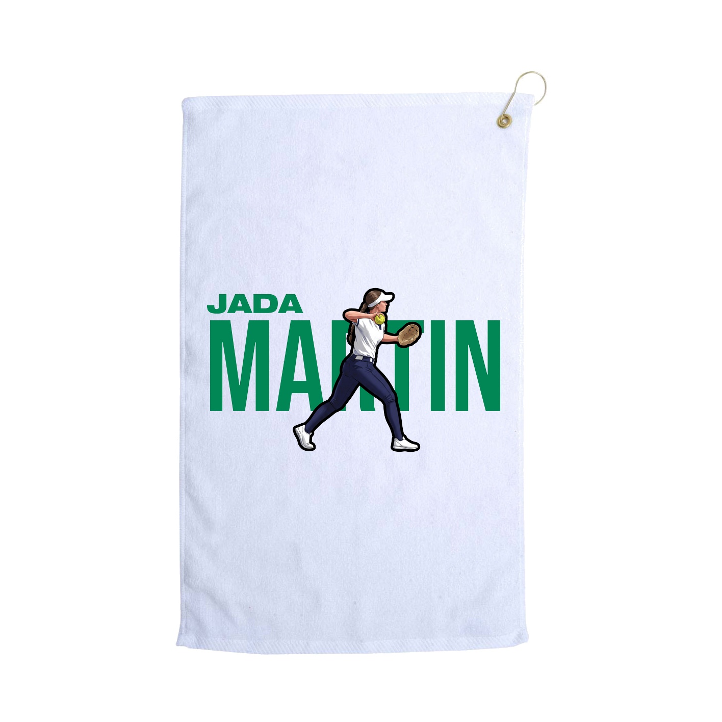 Golf Towel — Player Name in White