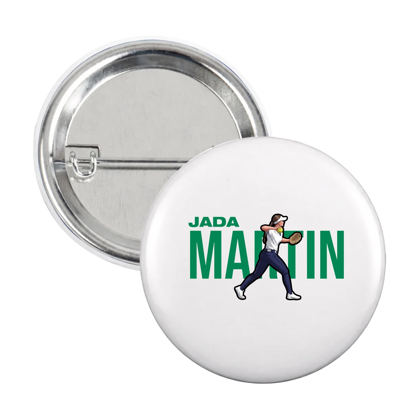 Game Day Button — Player Name in White