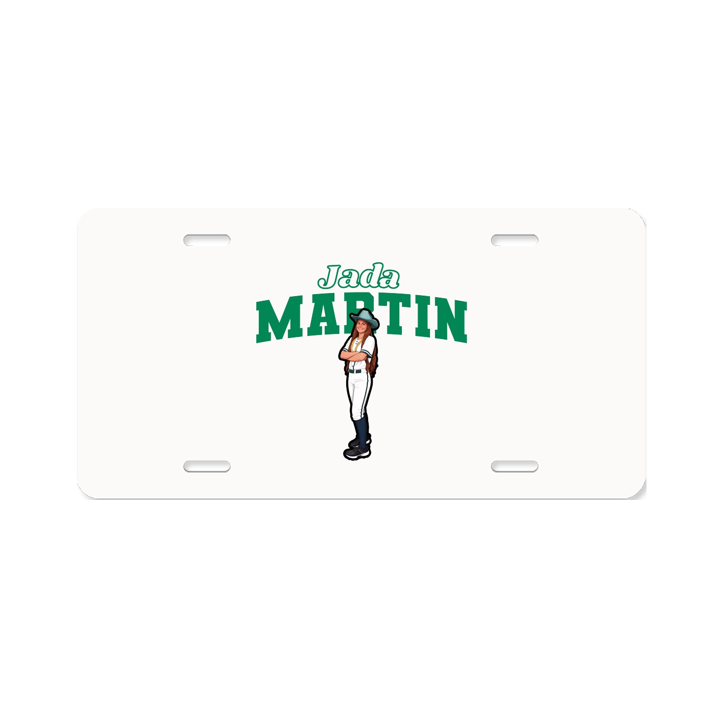 License Plate — Name Arch in Classic