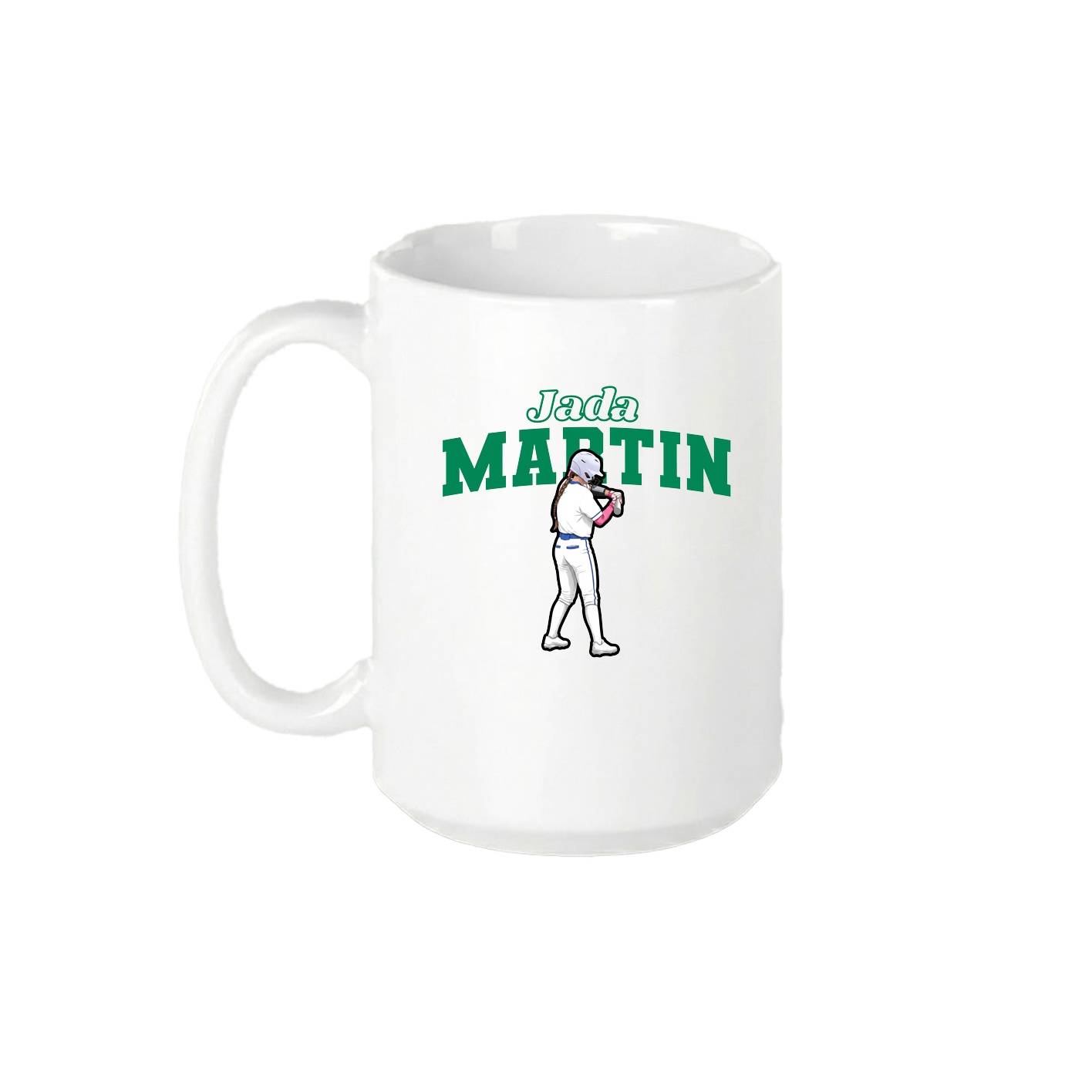 15oz Coffee Mug — Name Arch in White