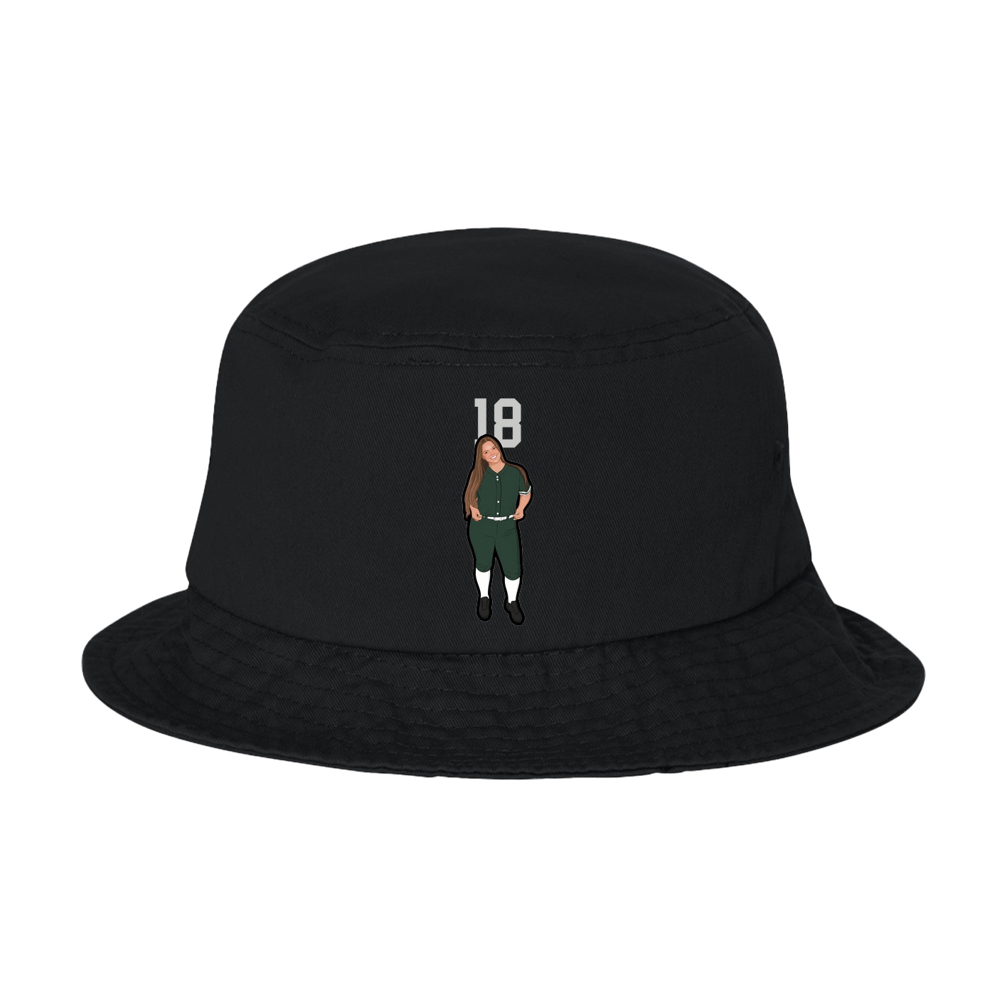 Bucket Cap — Number Top in Black