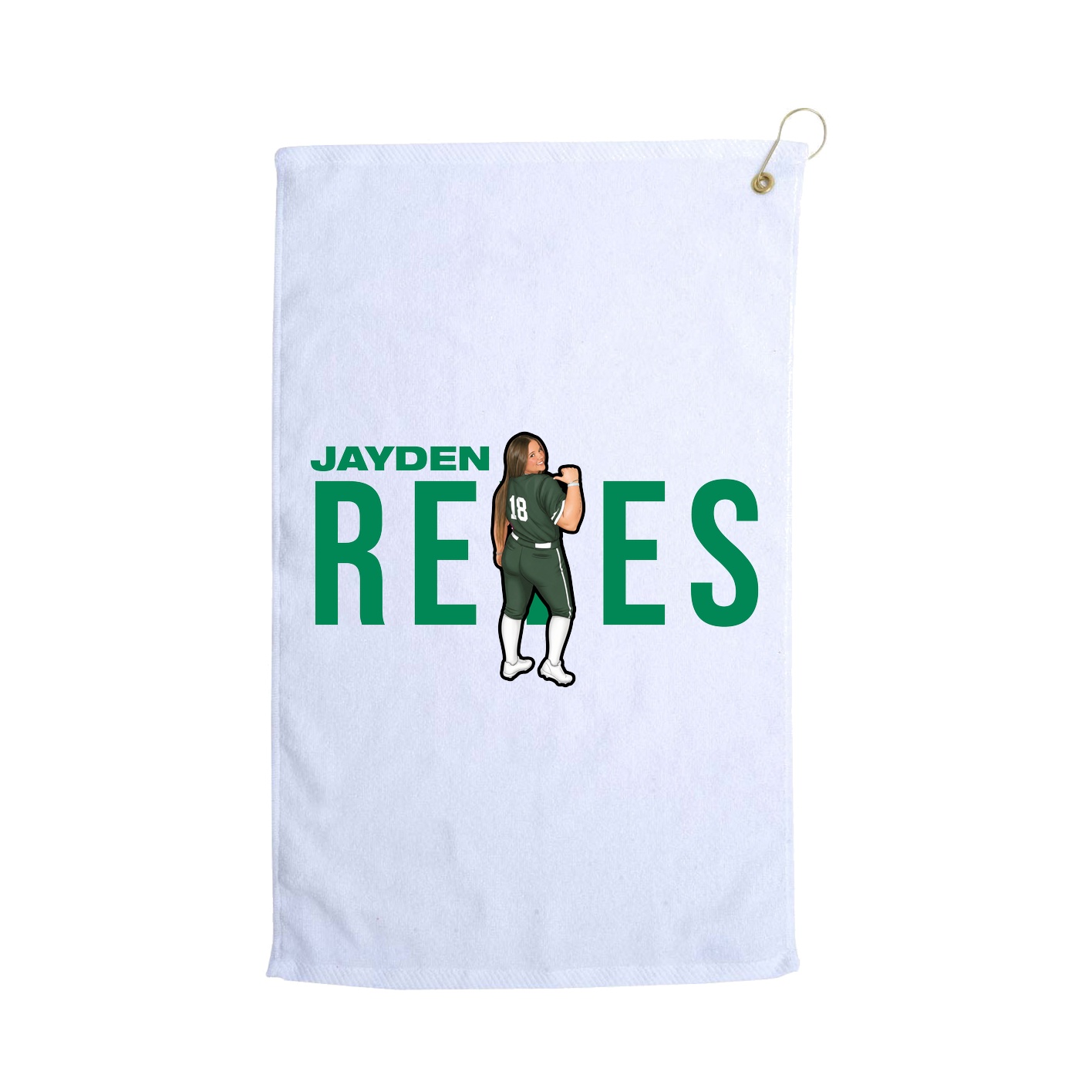 Golf Towel — Player Name in White