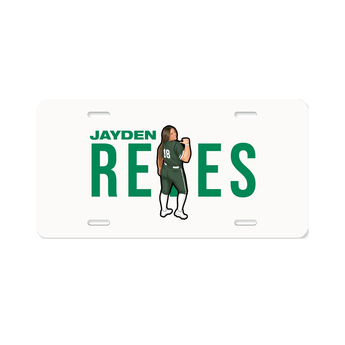 License Plate — Player Name in Classic