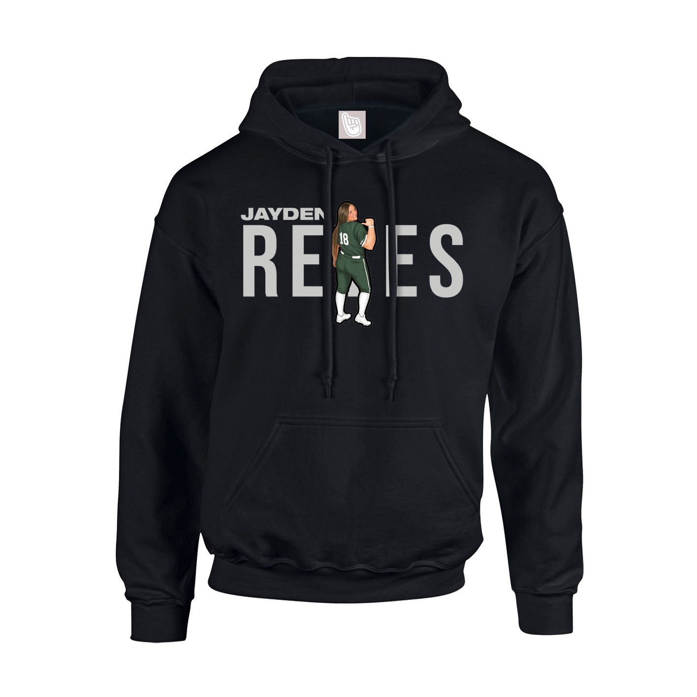 Hoodie — Player Name in Black