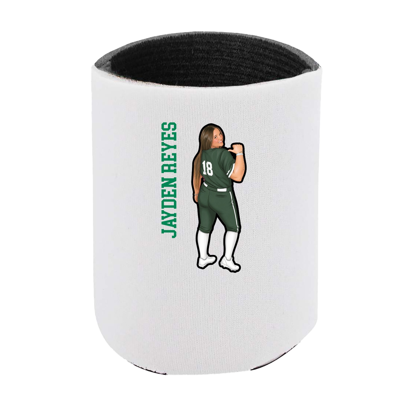 Can Holder — Name Vertical in White
