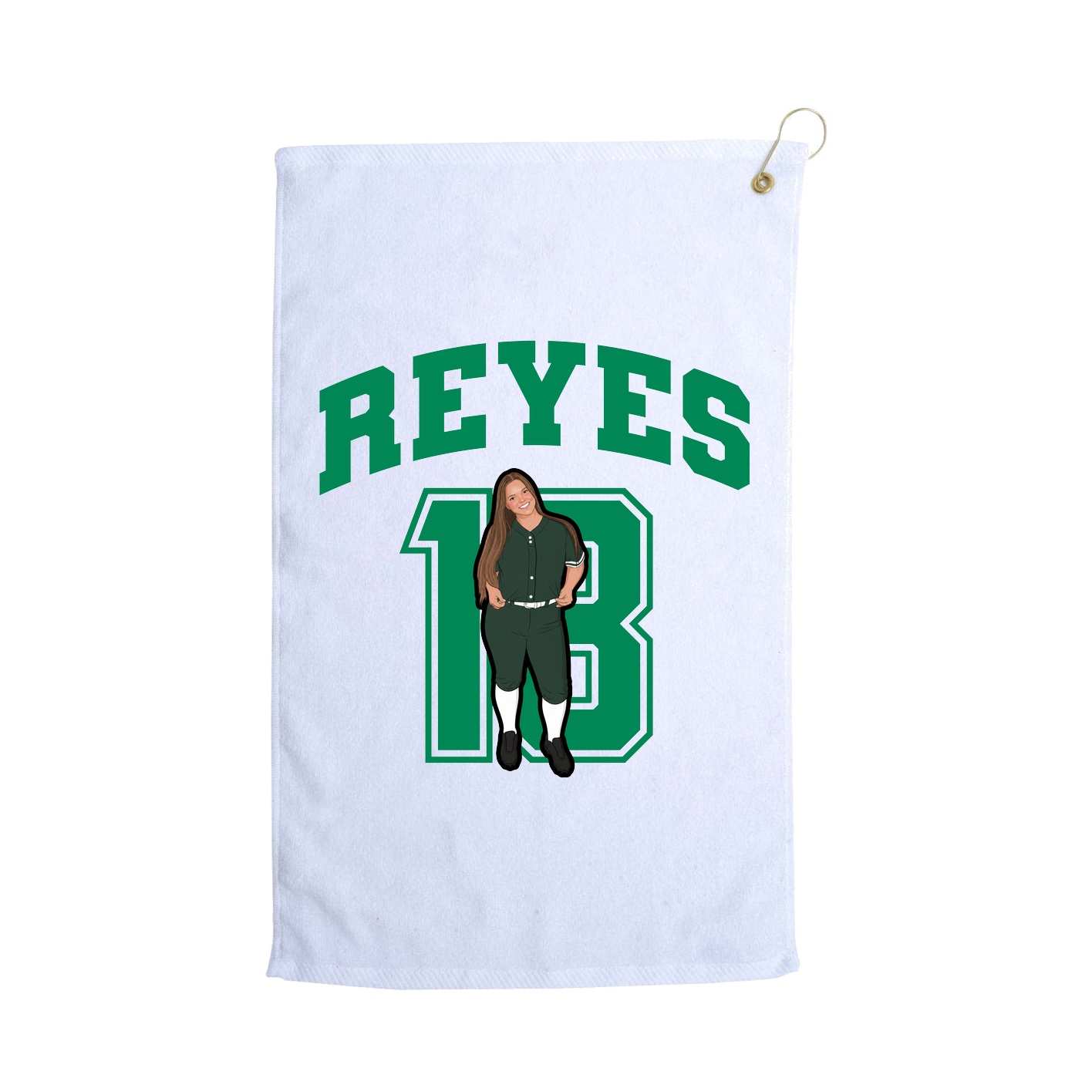 Golf Towel — Number in White