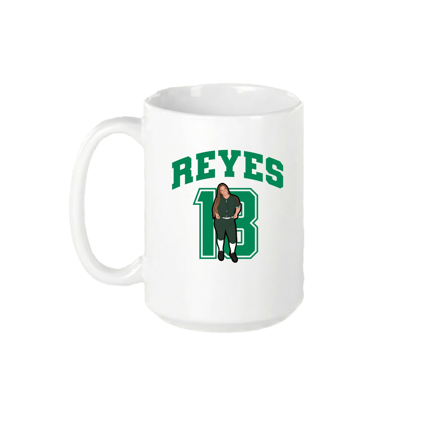 15oz Coffee Mug — Number in White