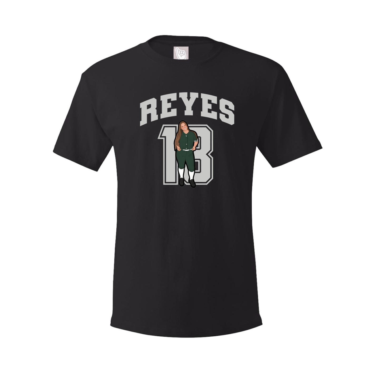 Youth Tee — Number in Black