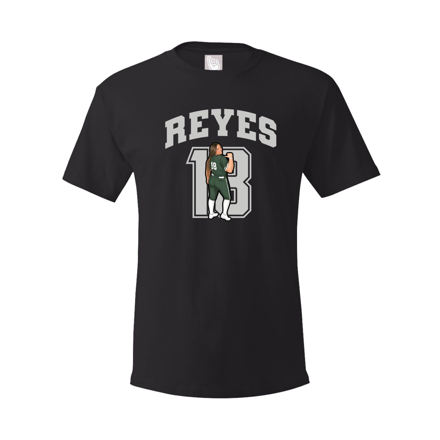 Youth Tee — Number in Black