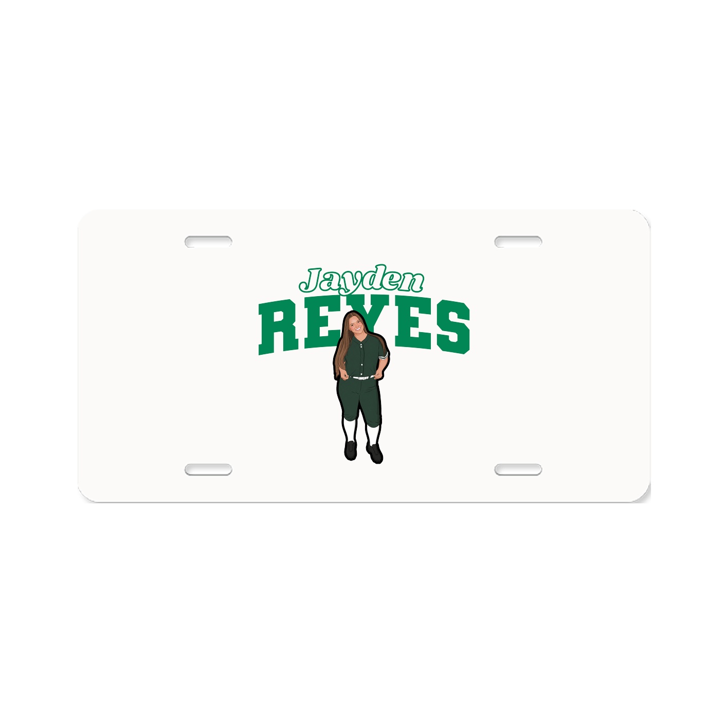 License Plate — Name Arch in Classic