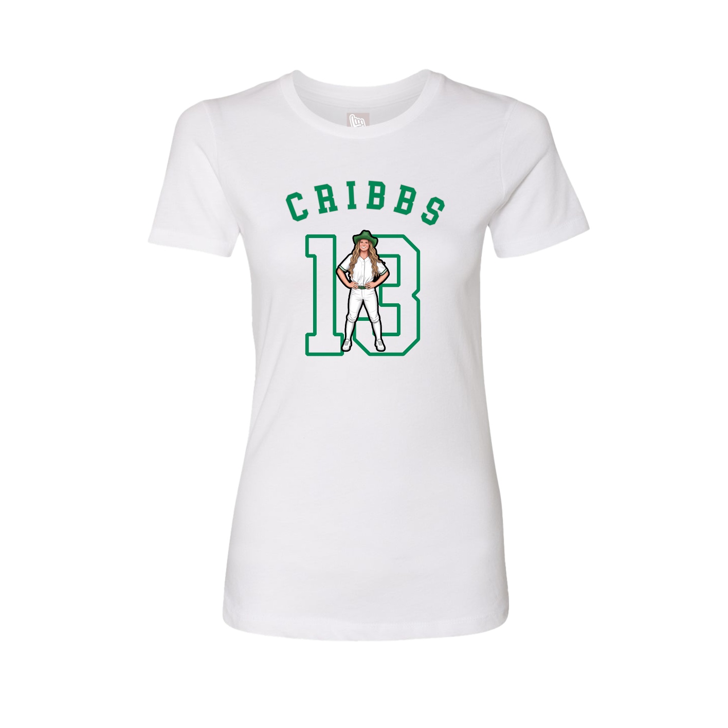Fitted Women's Tee — Shirsey Arch in White