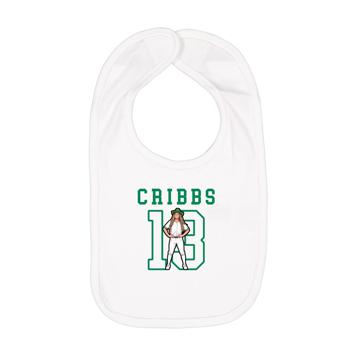 Infant Bib — Shirsey in White