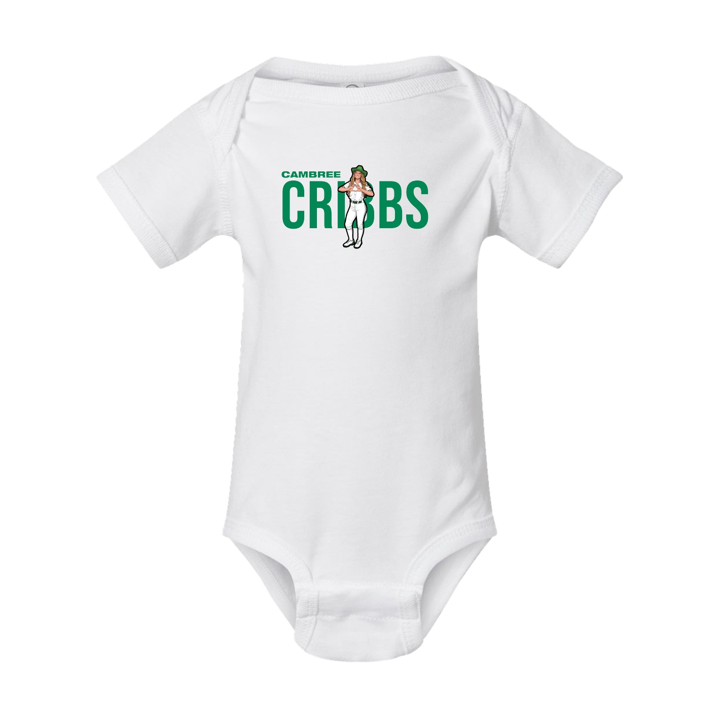 Baby Onesie — Player Name in White