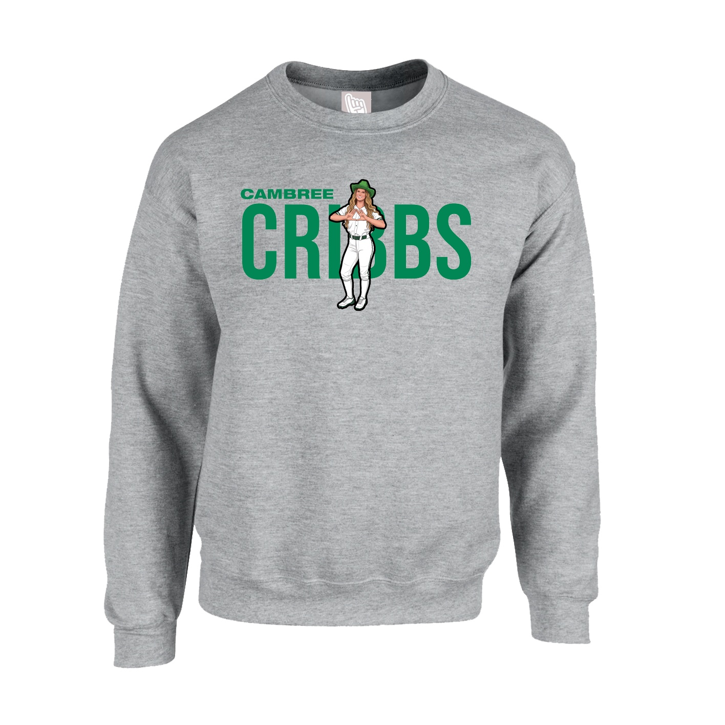 Fleece Crew — Player Name in Grey