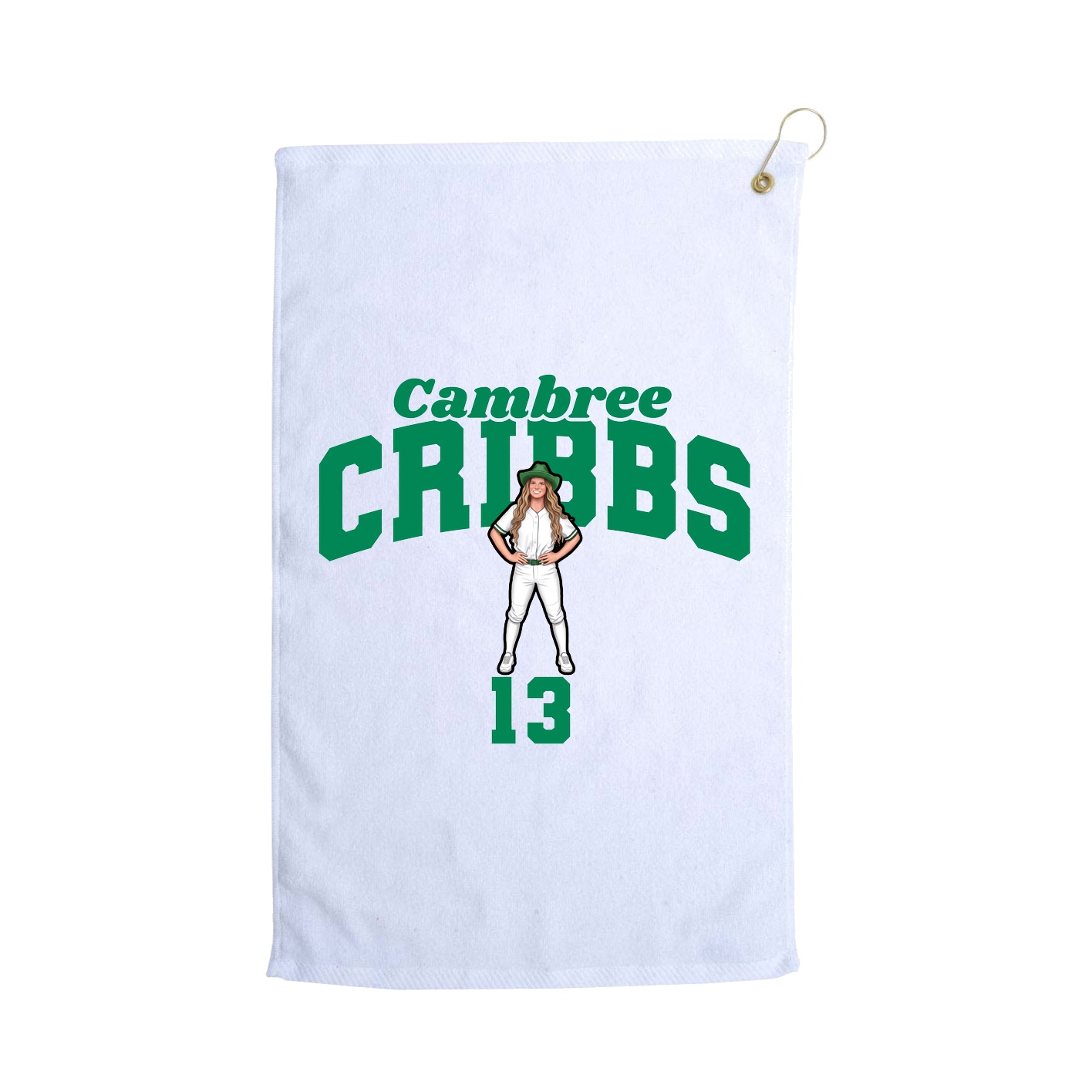 Golf Towel — Signature Arch in White