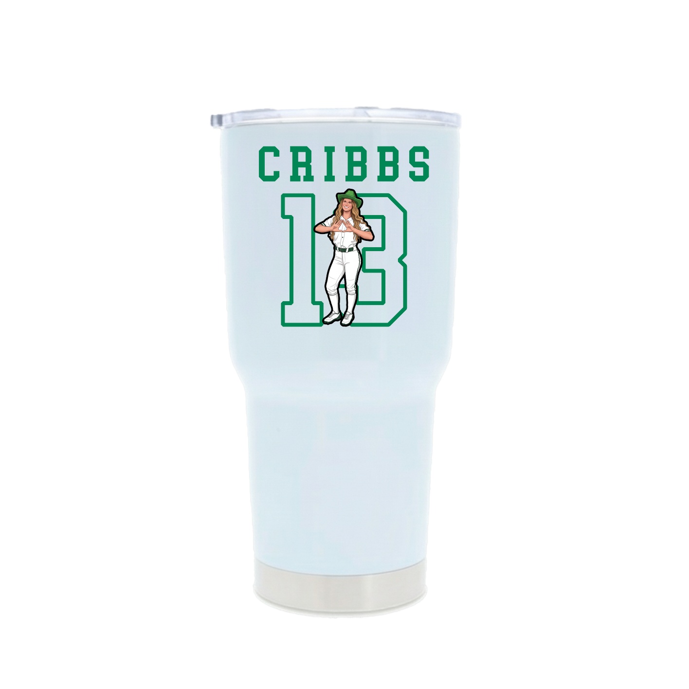 30oz Stainless Steel Tumbler — Shirsey in White