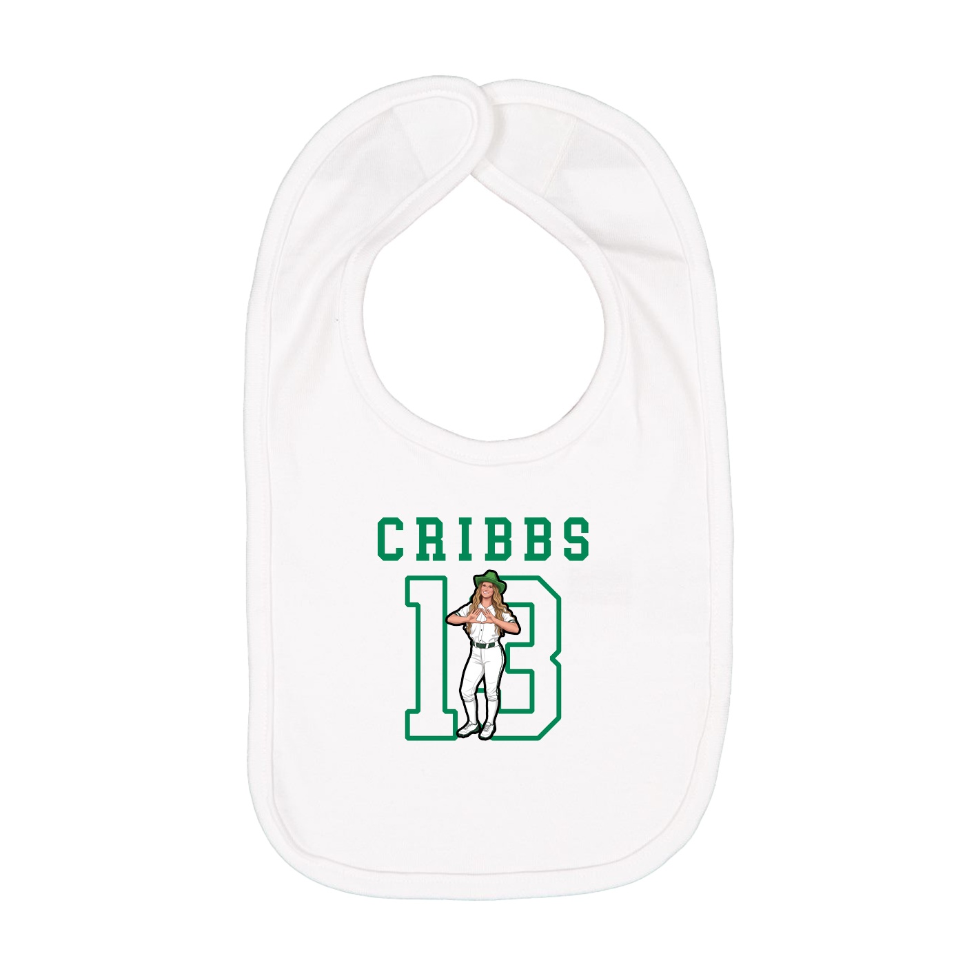 Infant Bib — Shirsey in White