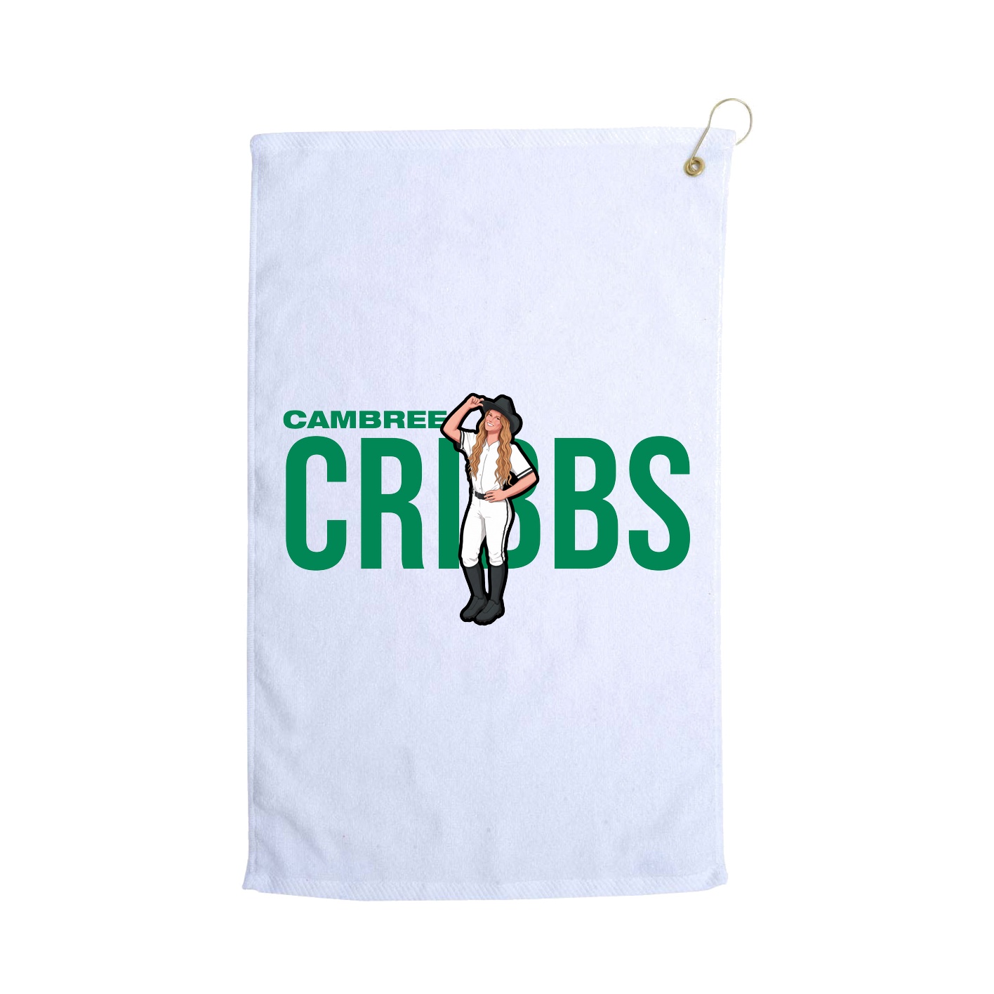 Golf Towel — Player Name in White
