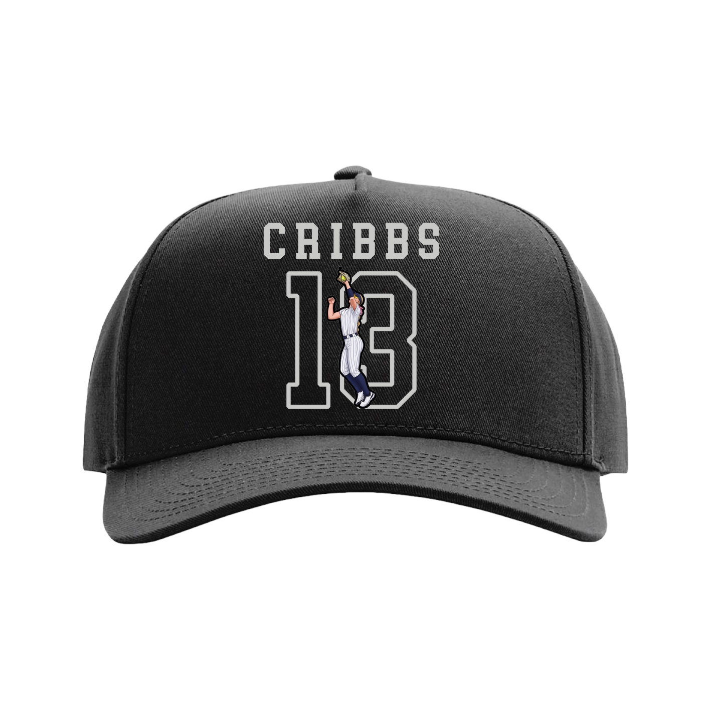 Full Fabric Five-Panel Champ Cap — Shirsey in Black