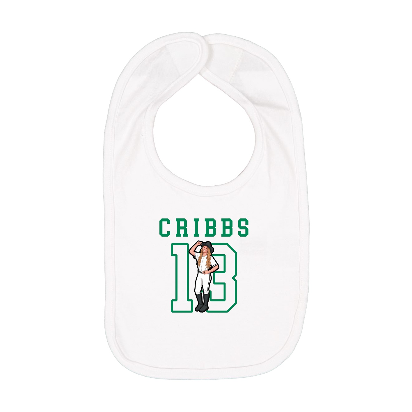 Infant Bib — Shirsey in White