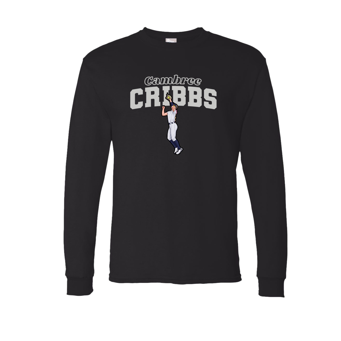 Long Sleeve Tee — Name Arch in Black