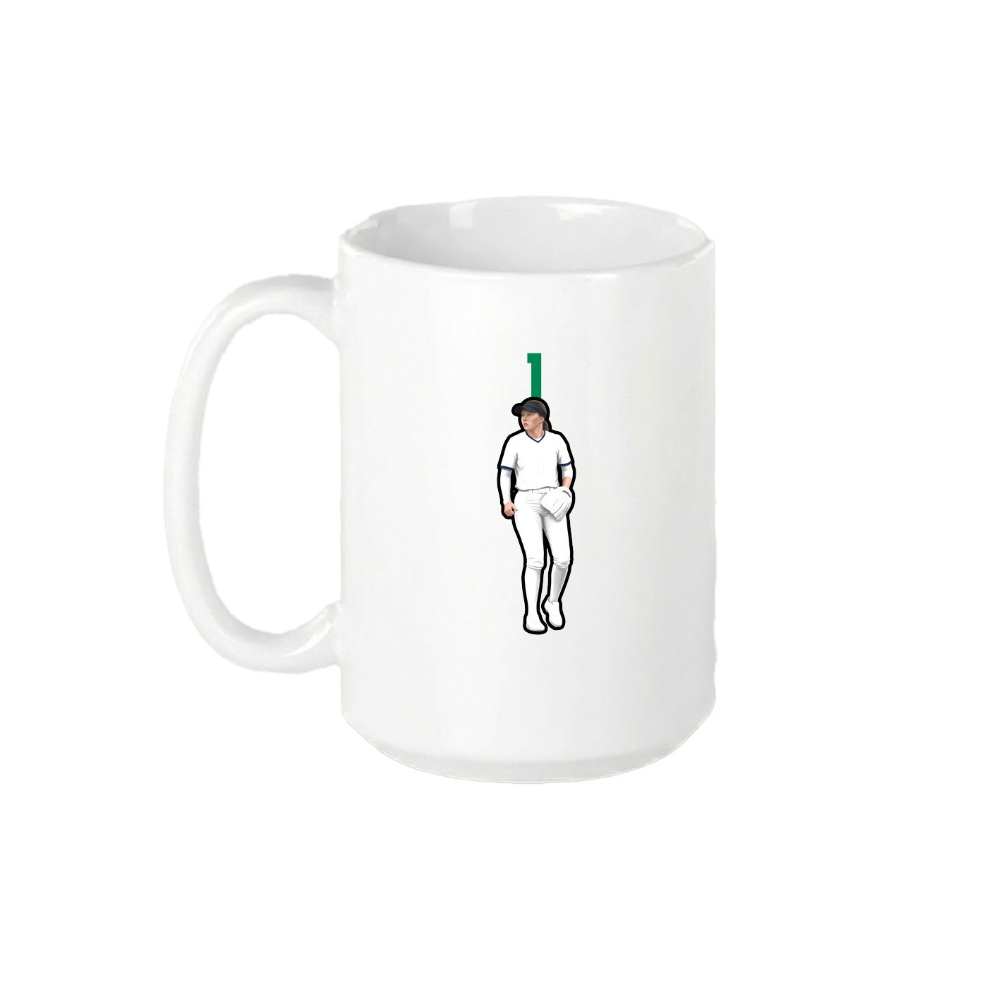 15oz Coffee Mug — Number Top in White