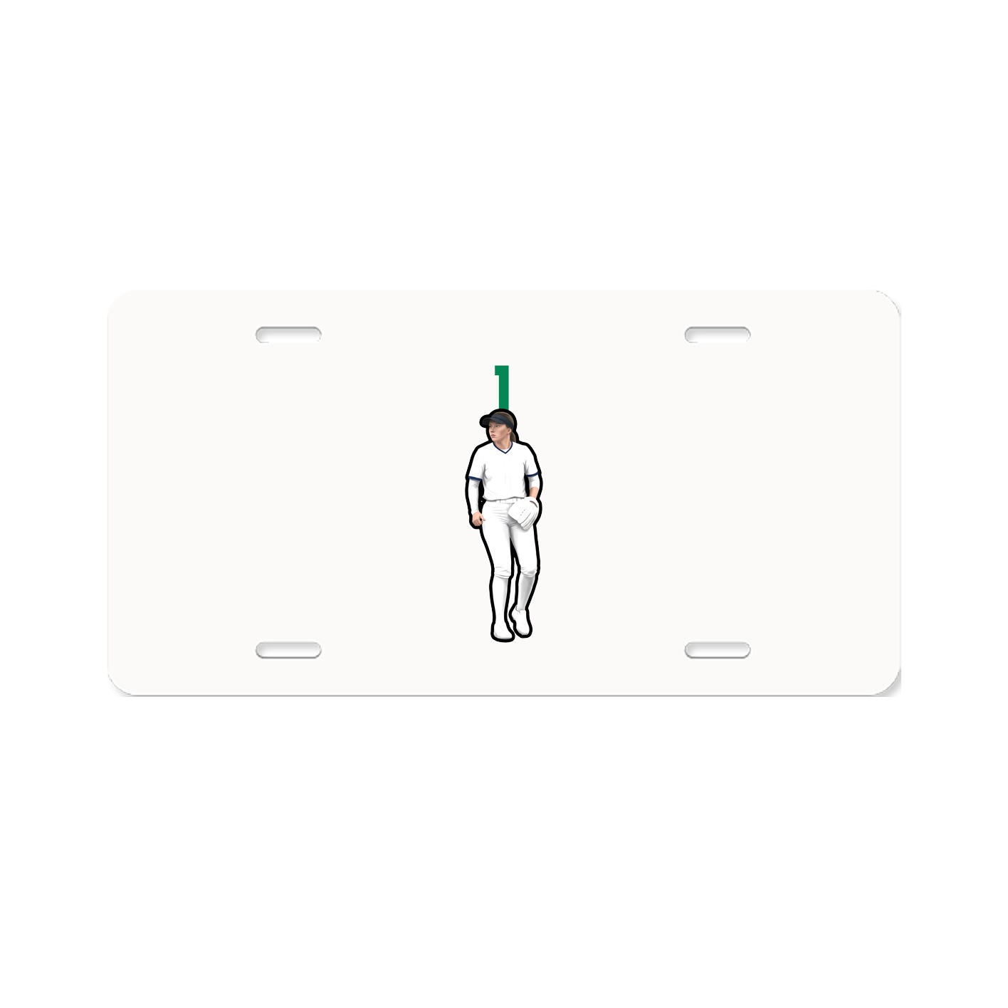 License Plate — Number Top in Classic