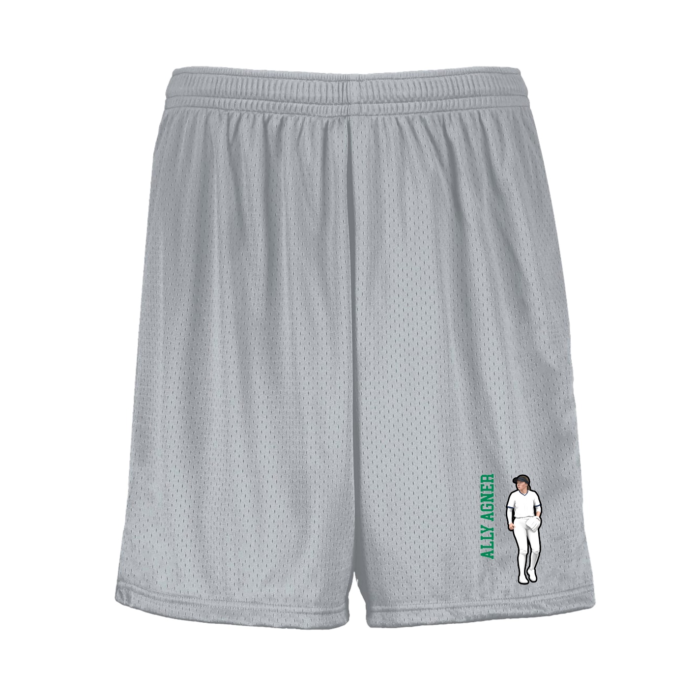 Shorts — Name Vertical in Silver
