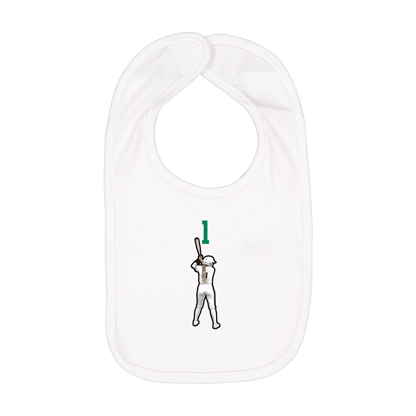 Infant Bib — Number Top in White
