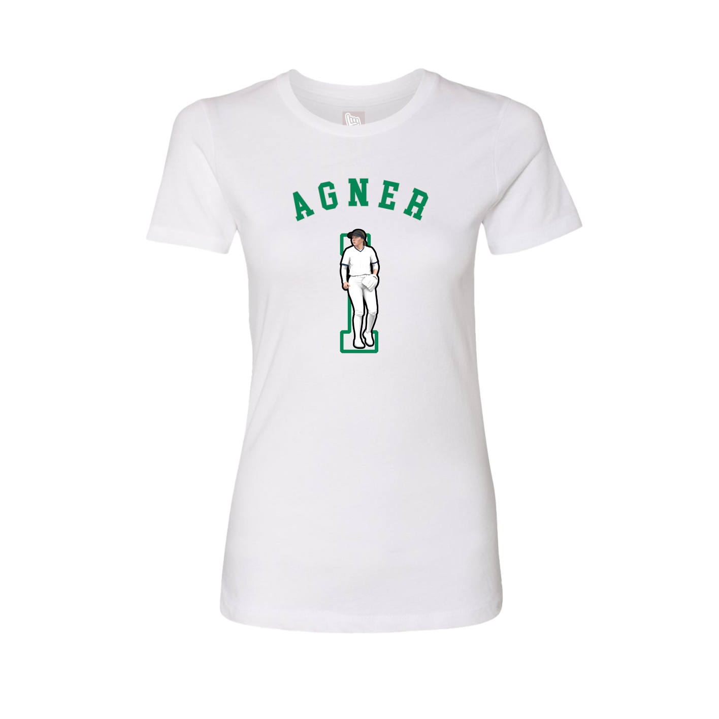 Fitted Women's Tee — Shirsey Arch in White