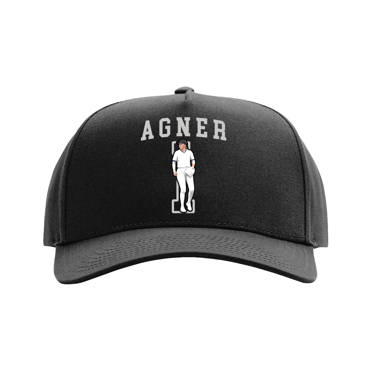 Full Fabric Five-Panel Champ Cap — Shirsey in Black