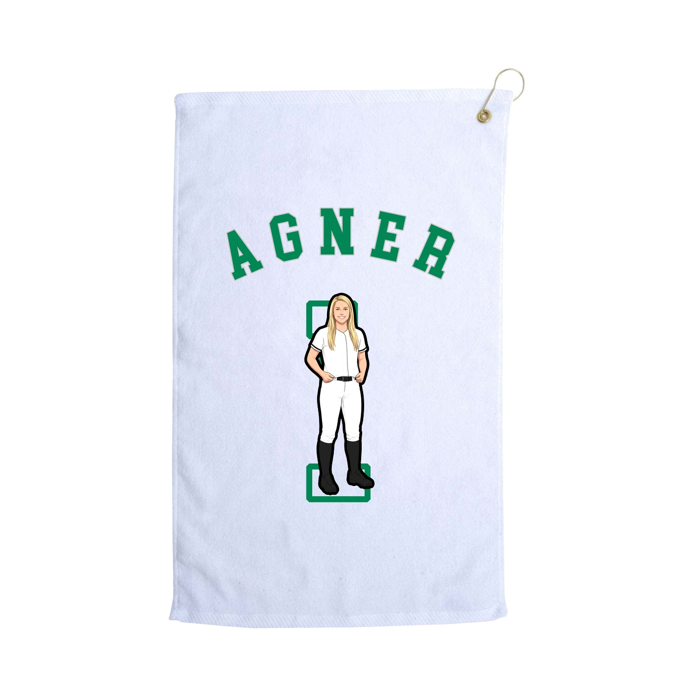 Golf Towel — Shirsey Arch in White