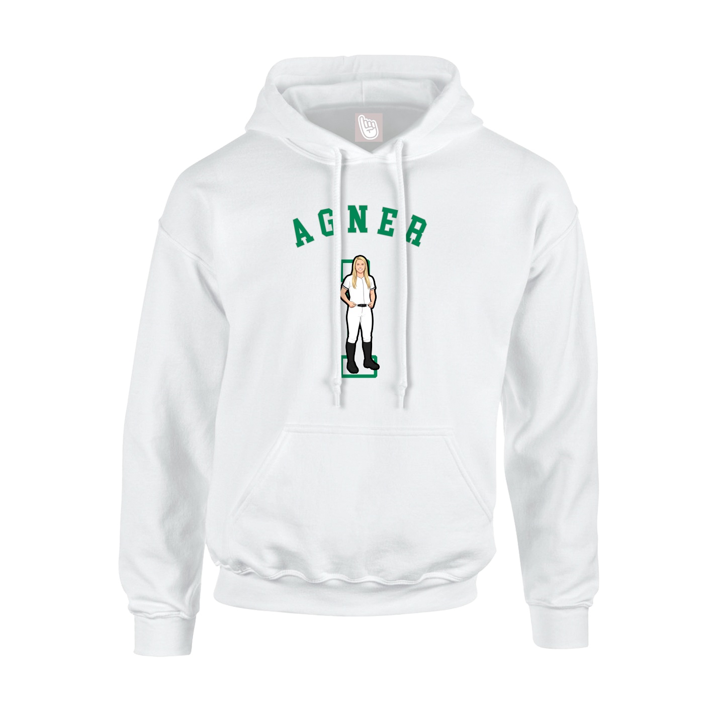 Youth Hoodie — Shirsey Arch in White