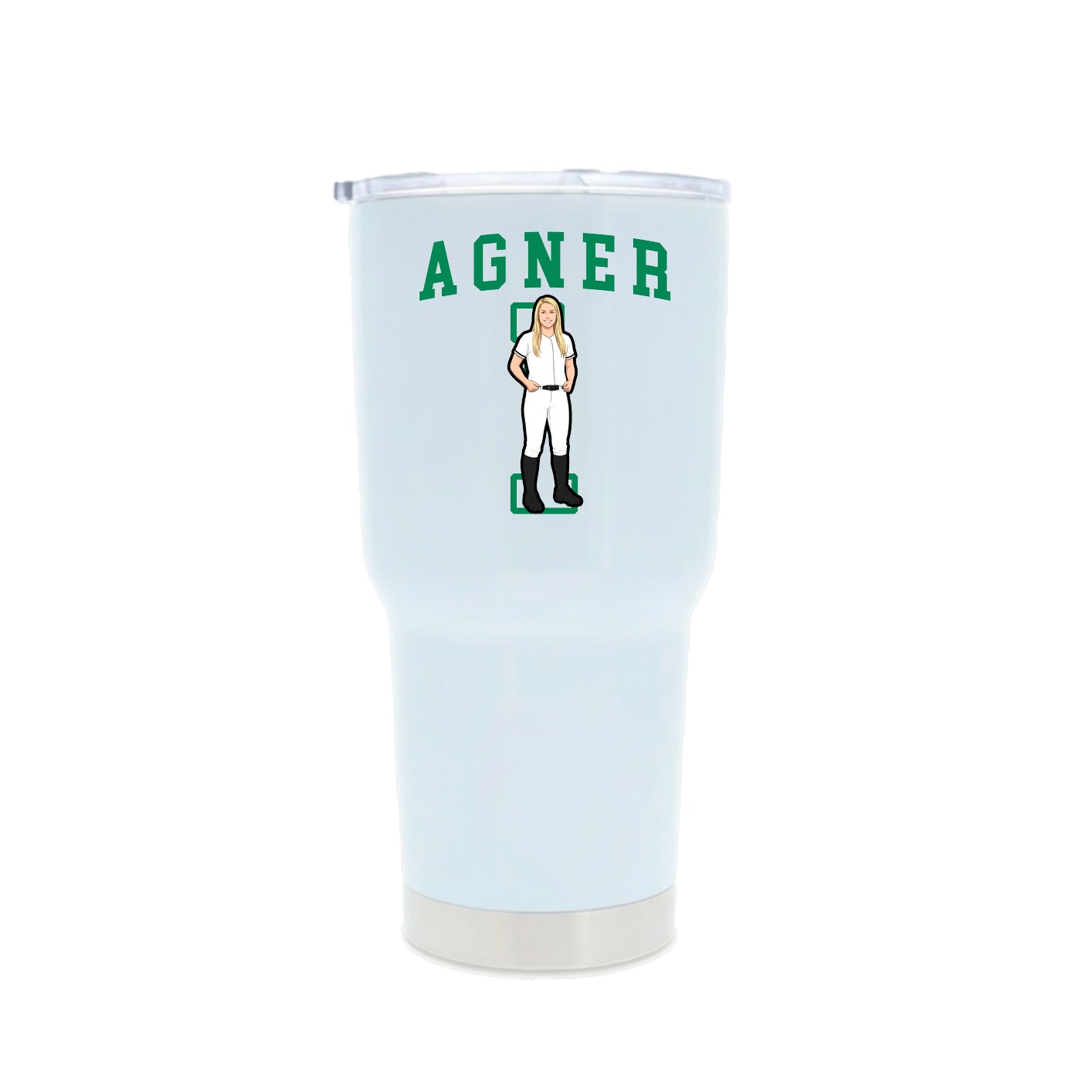 30oz Stainless Steel Tumbler — Shirsey in White