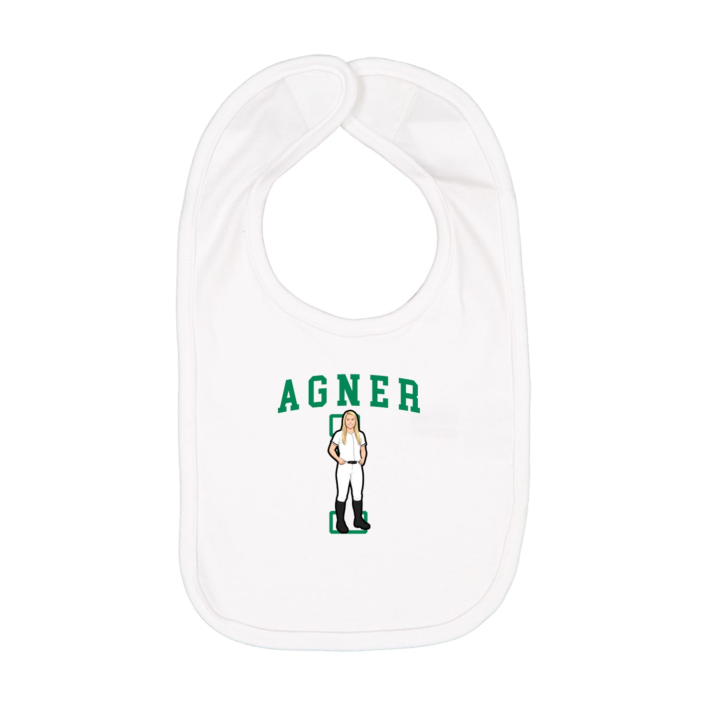 Infant Bib — Shirsey in White