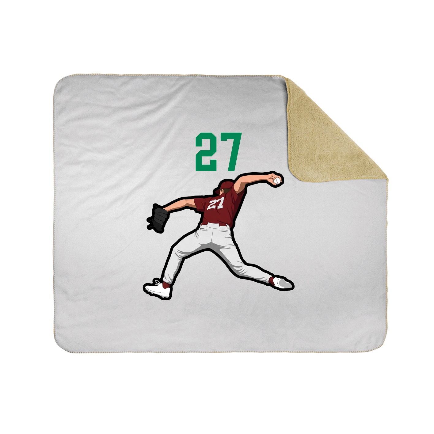Throw Blanket — Number Top in White