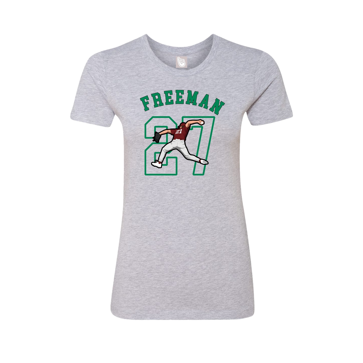 Fitted Women's Tee — Shirsey Arch in Grey