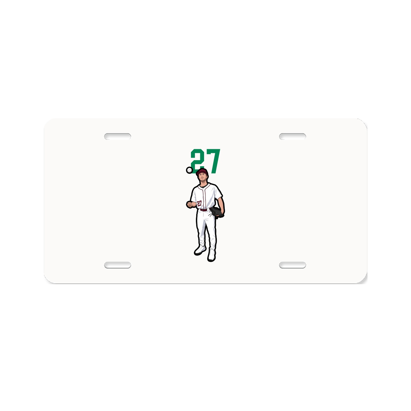 License Plate — Number Top in Classic