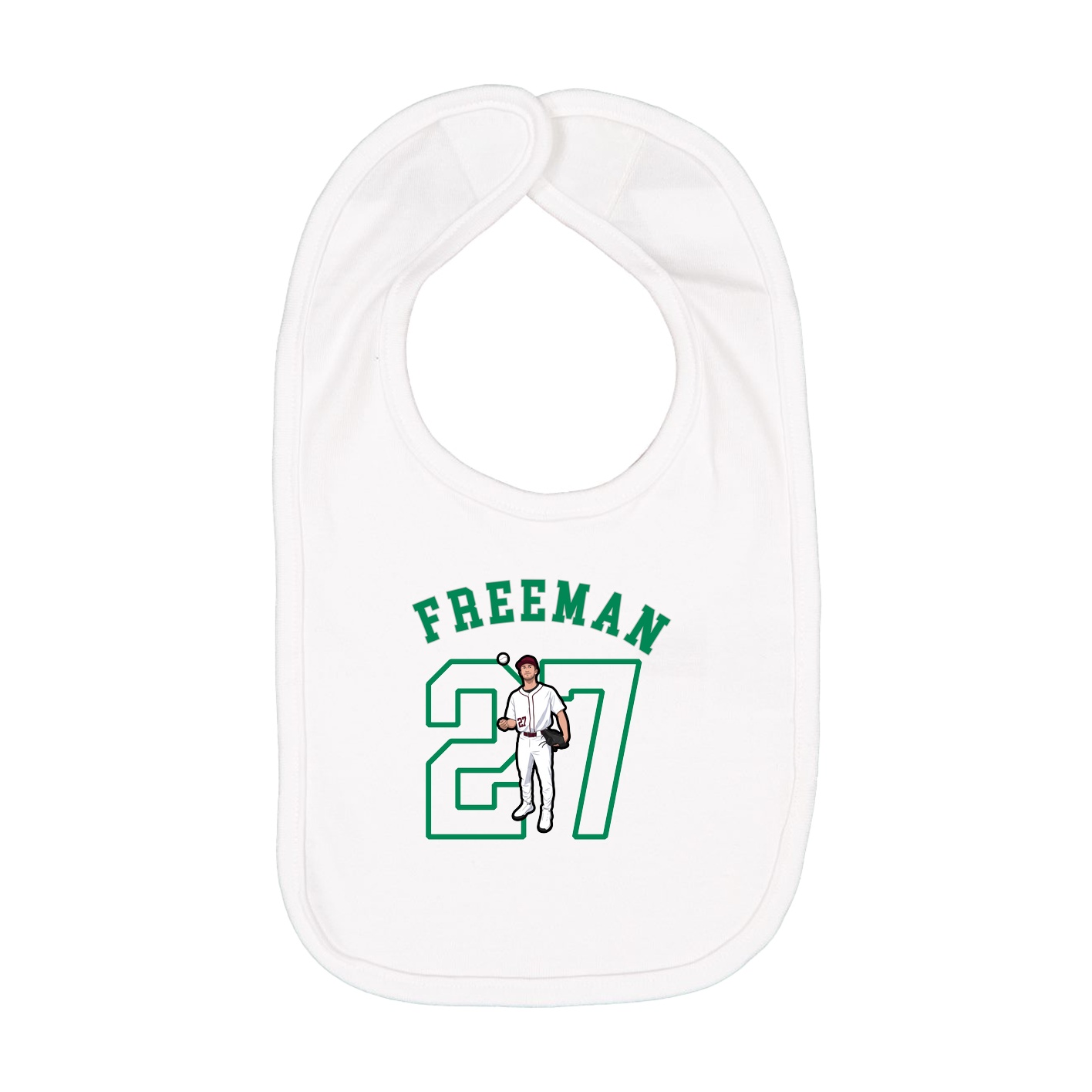 Infant Bib — Shirsey Arch in White
