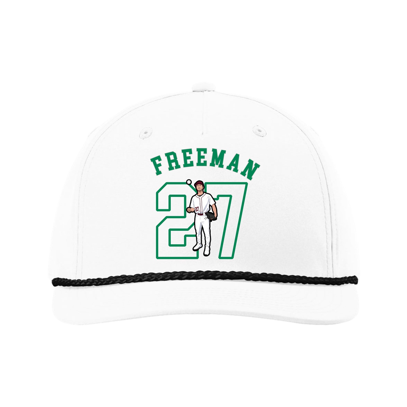 Five-Panel Classic Rope Cap — Shirsey Arch in White