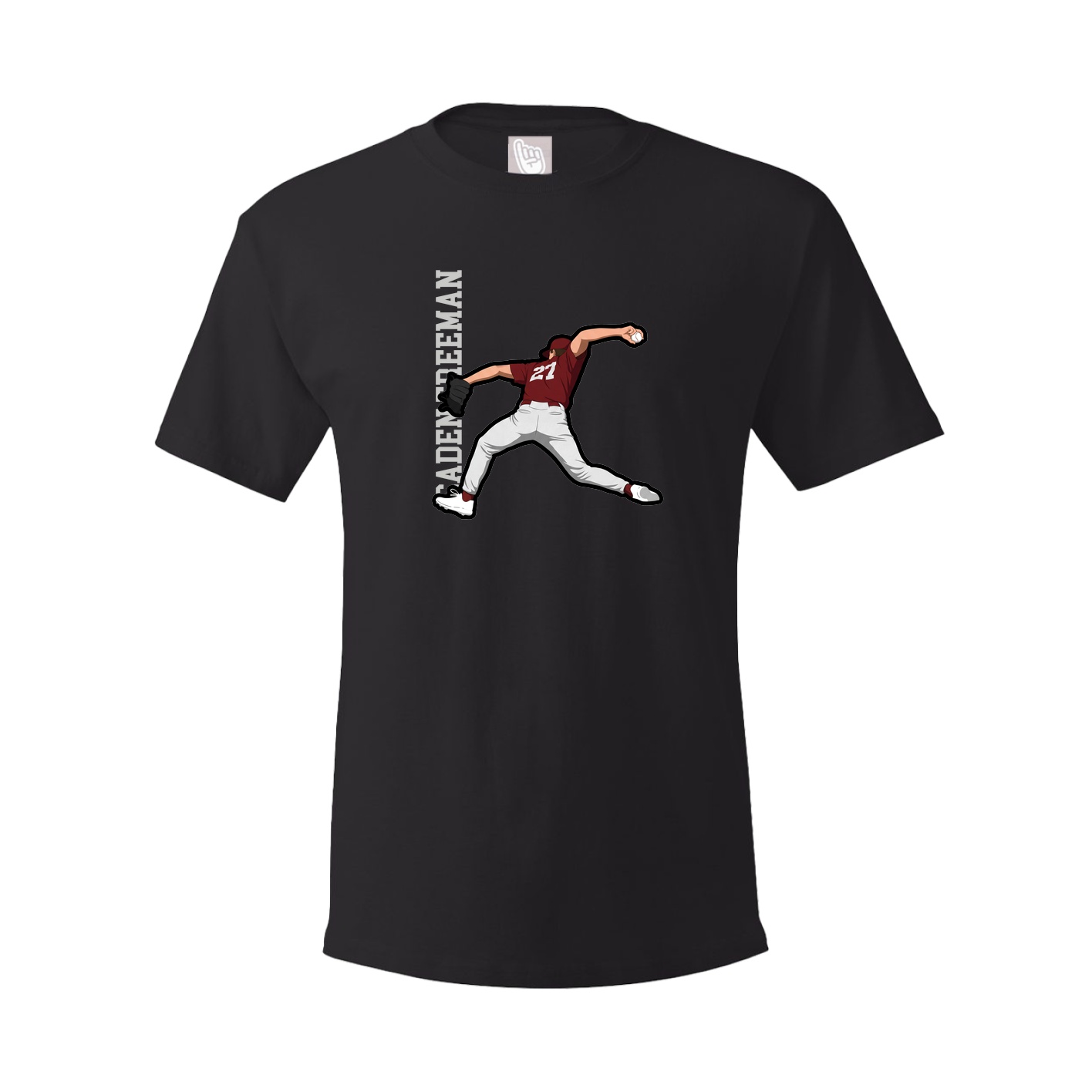 Tee — Name Vertical in Black
