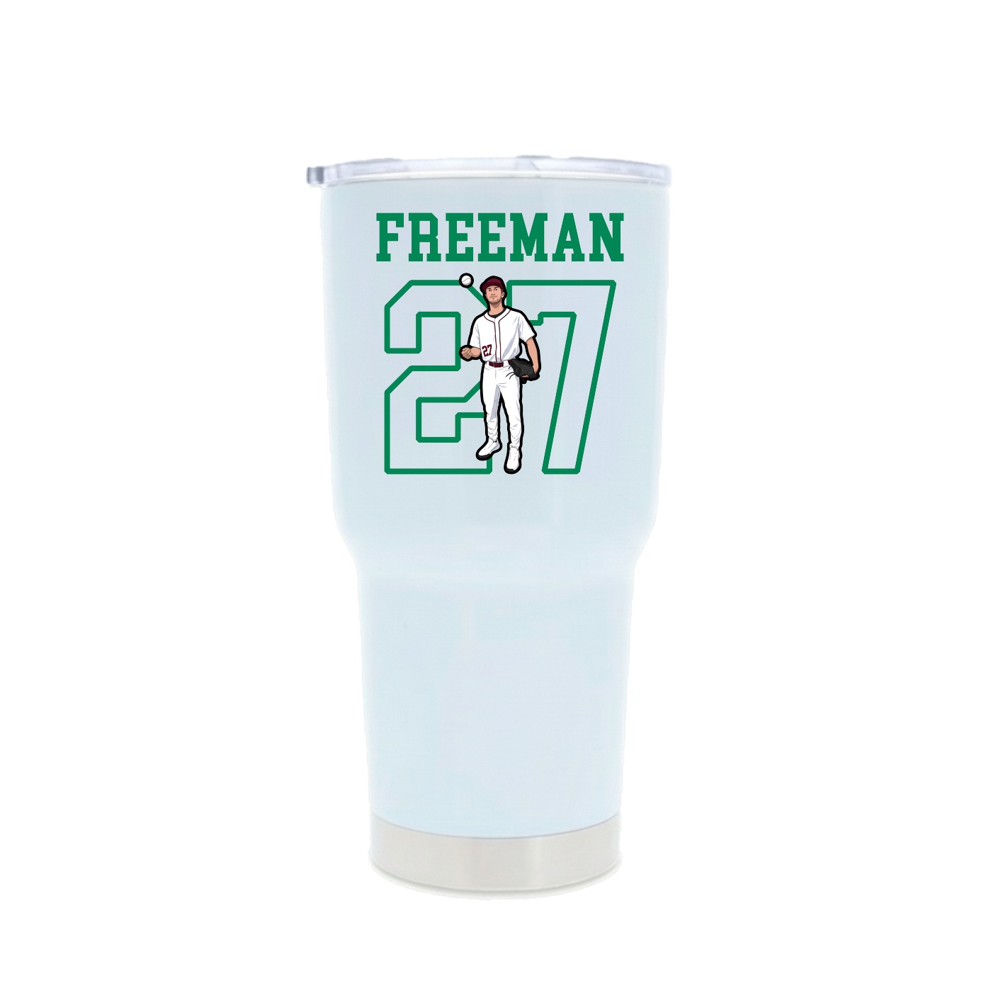 30oz Stainless Steel Tumbler — Shirsey in White