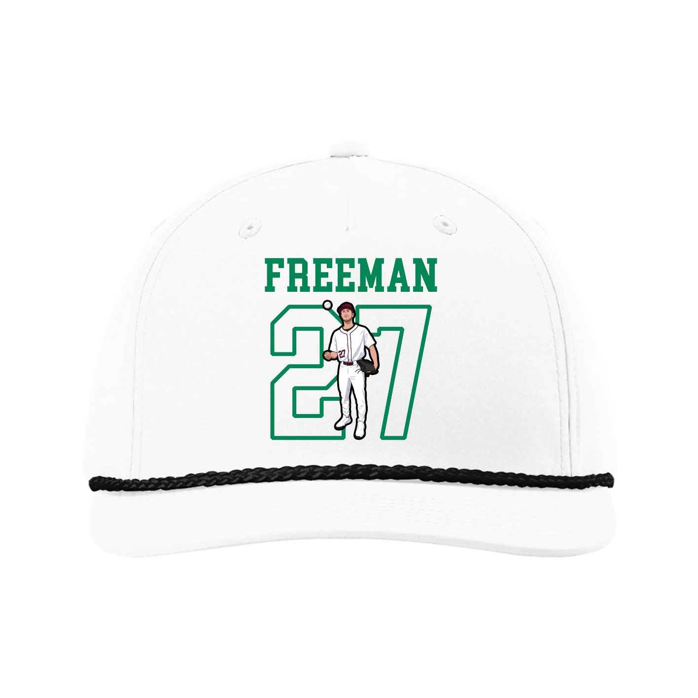 Five-Panel Classic Rope Cap — Shirsey in White