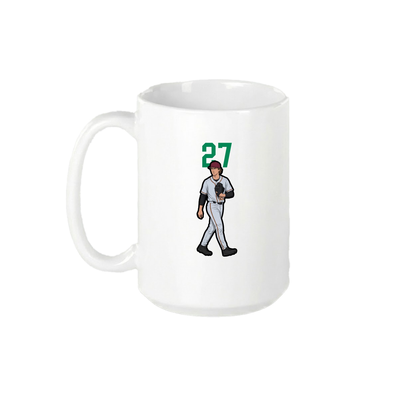 15oz Coffee Mug — Number Top in White