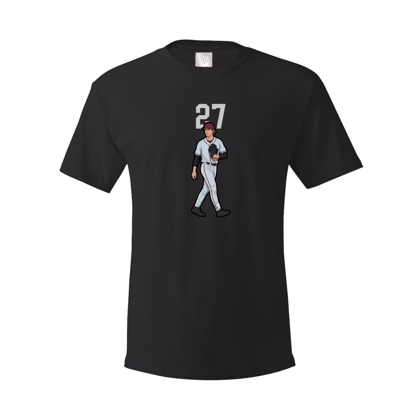 Youth Tee — Number Top in Black